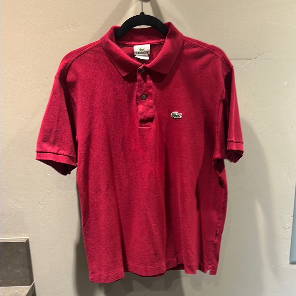 Lacoste Red Polo Shirt Size 5 5191L